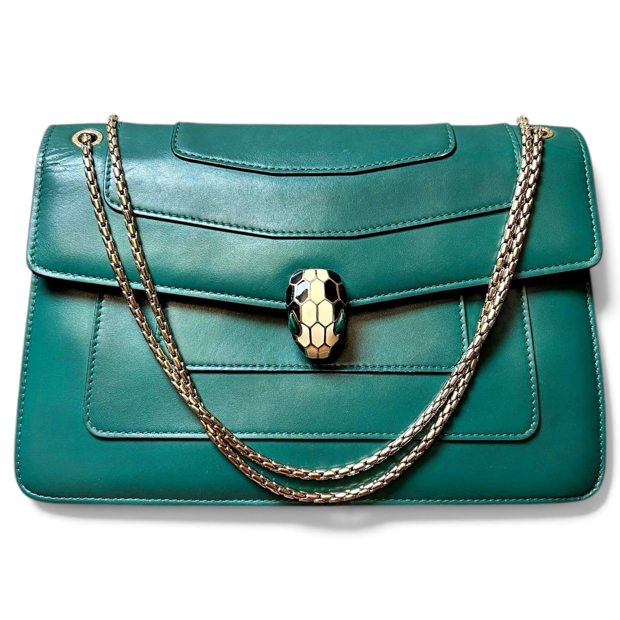 Serpenti leather handbag