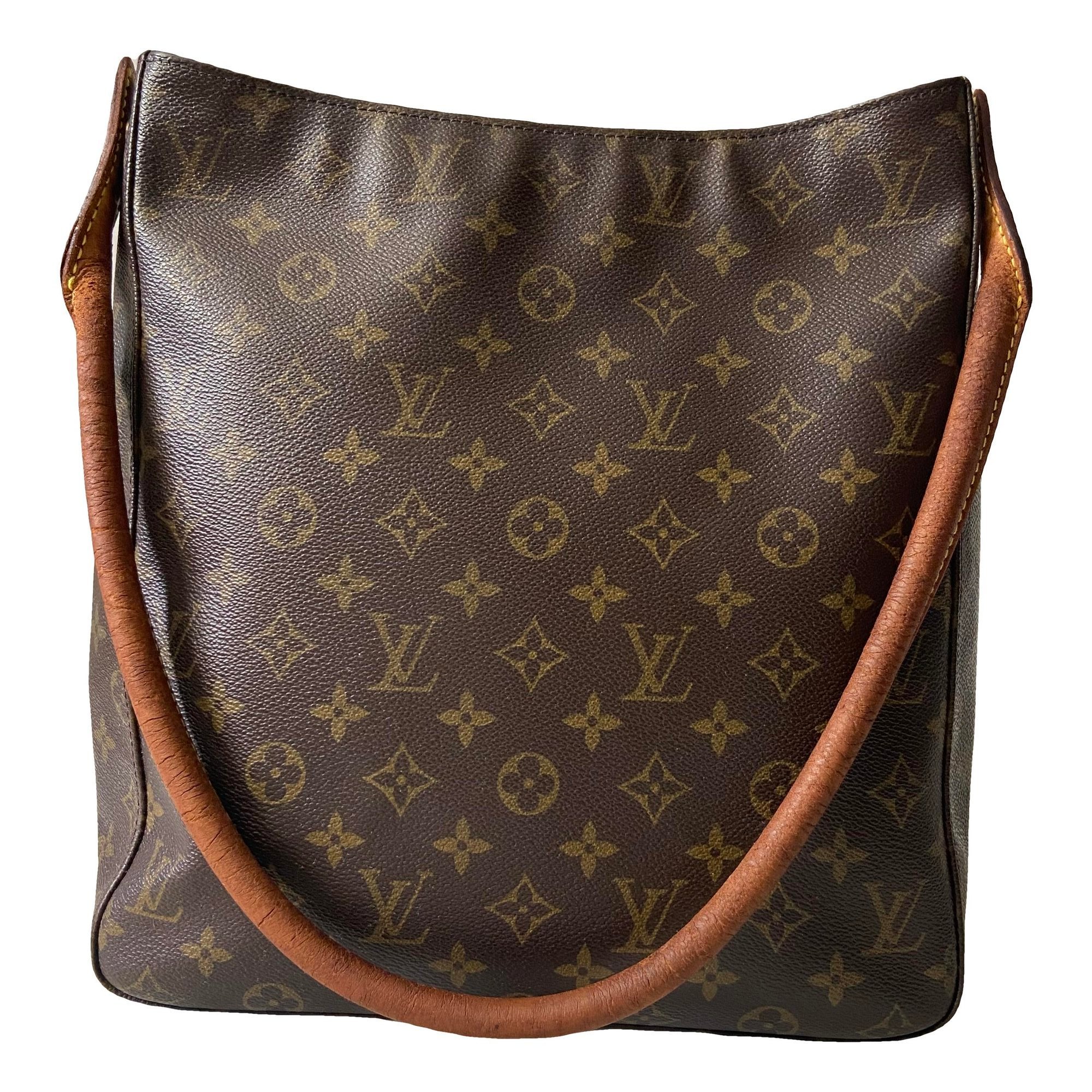 Looping leather handbag