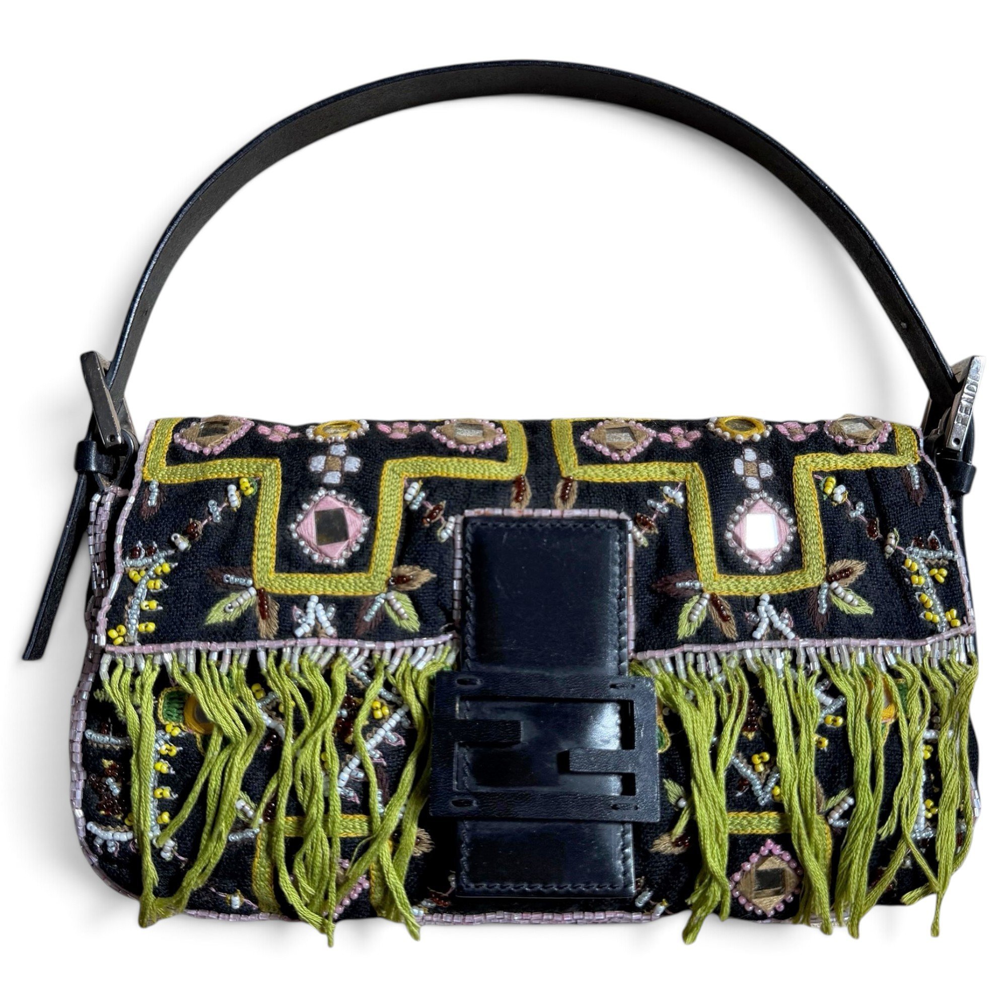 Baguette glitter handbag