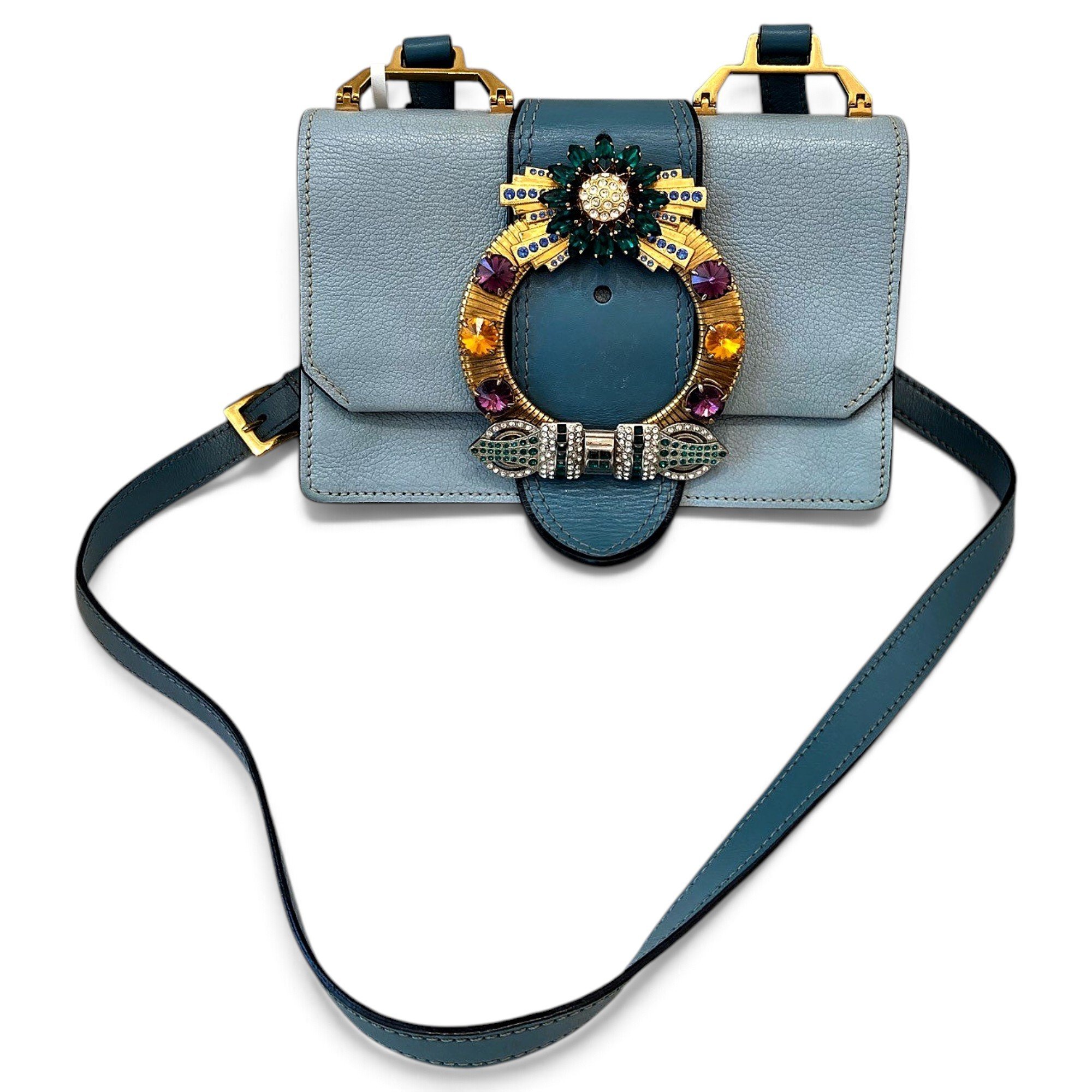 Miu Lady leather handbag