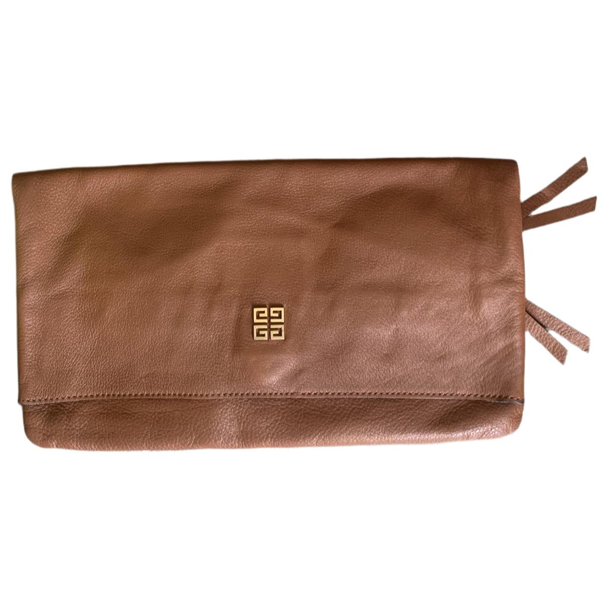Leather clutch bag