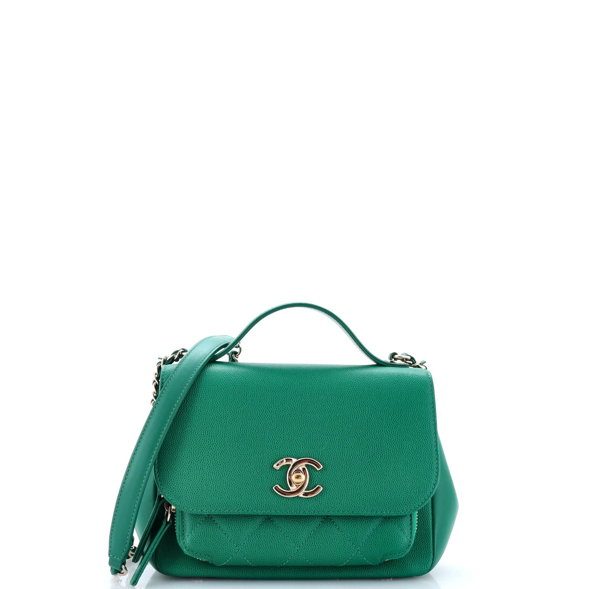 Business Affinity Flap Bag Quilted Caviar Mini