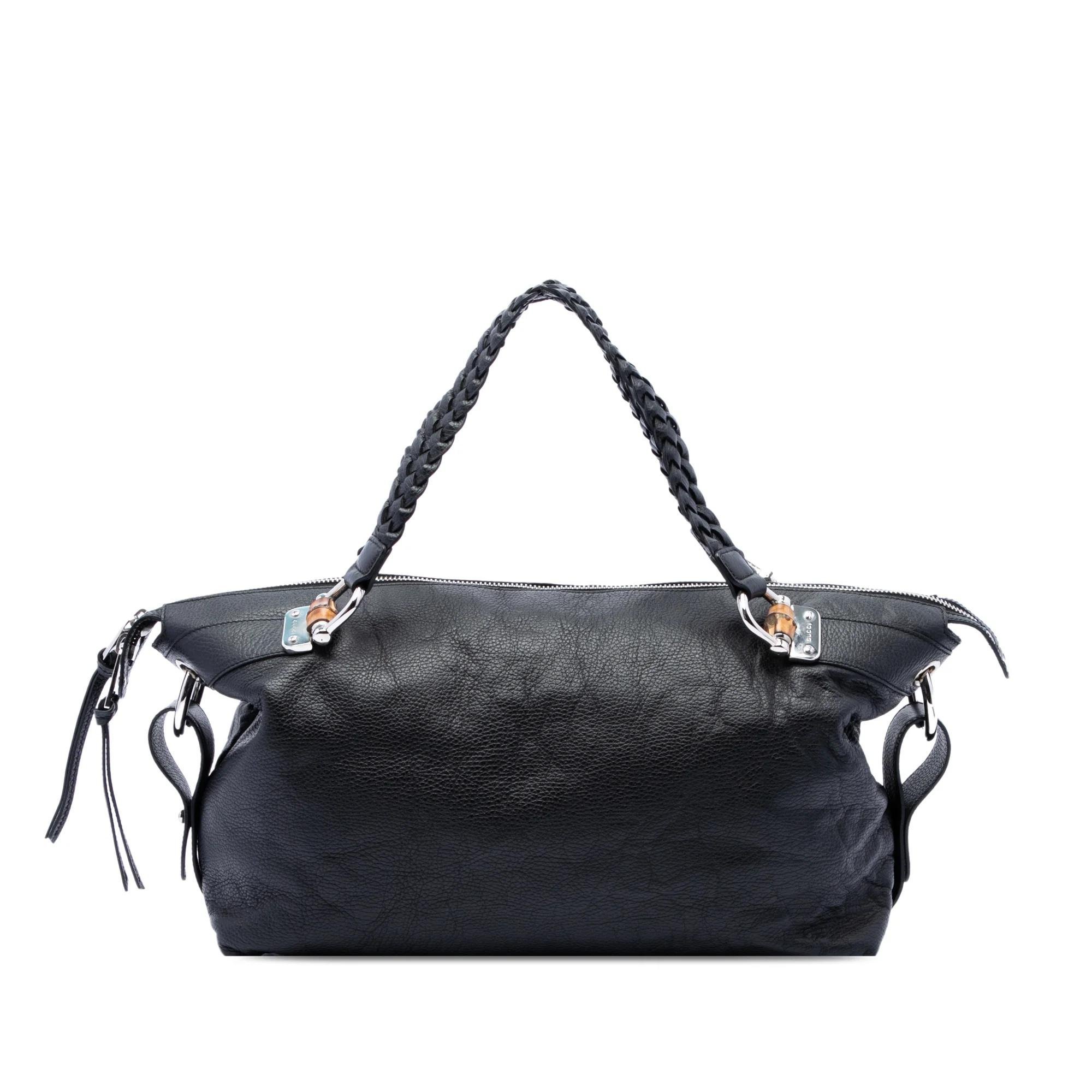 Bamboo leather handbag