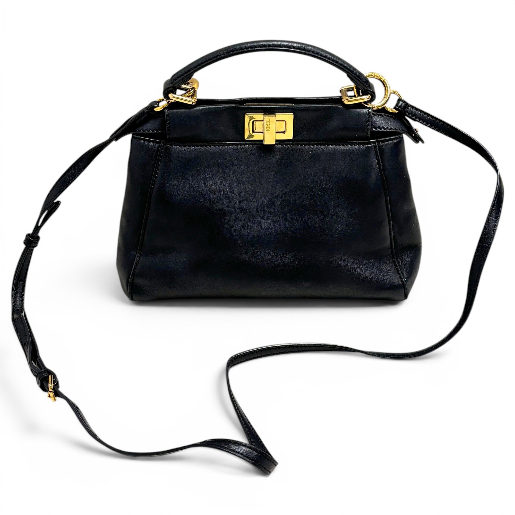 Peekaboo leather handbag