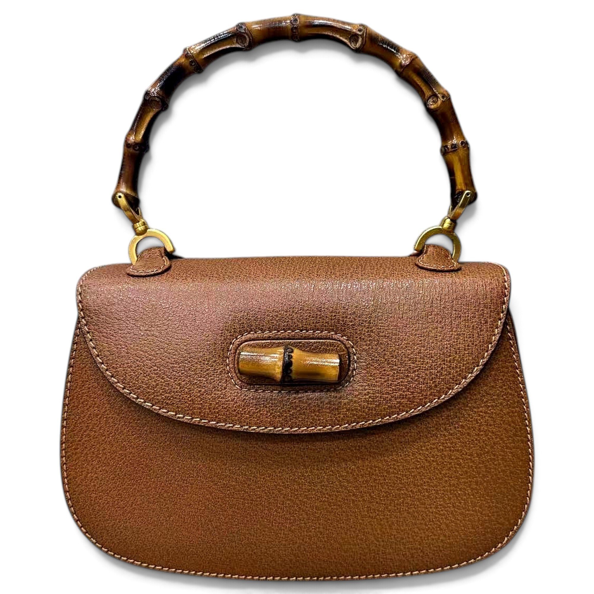 Bamboo leather handbag