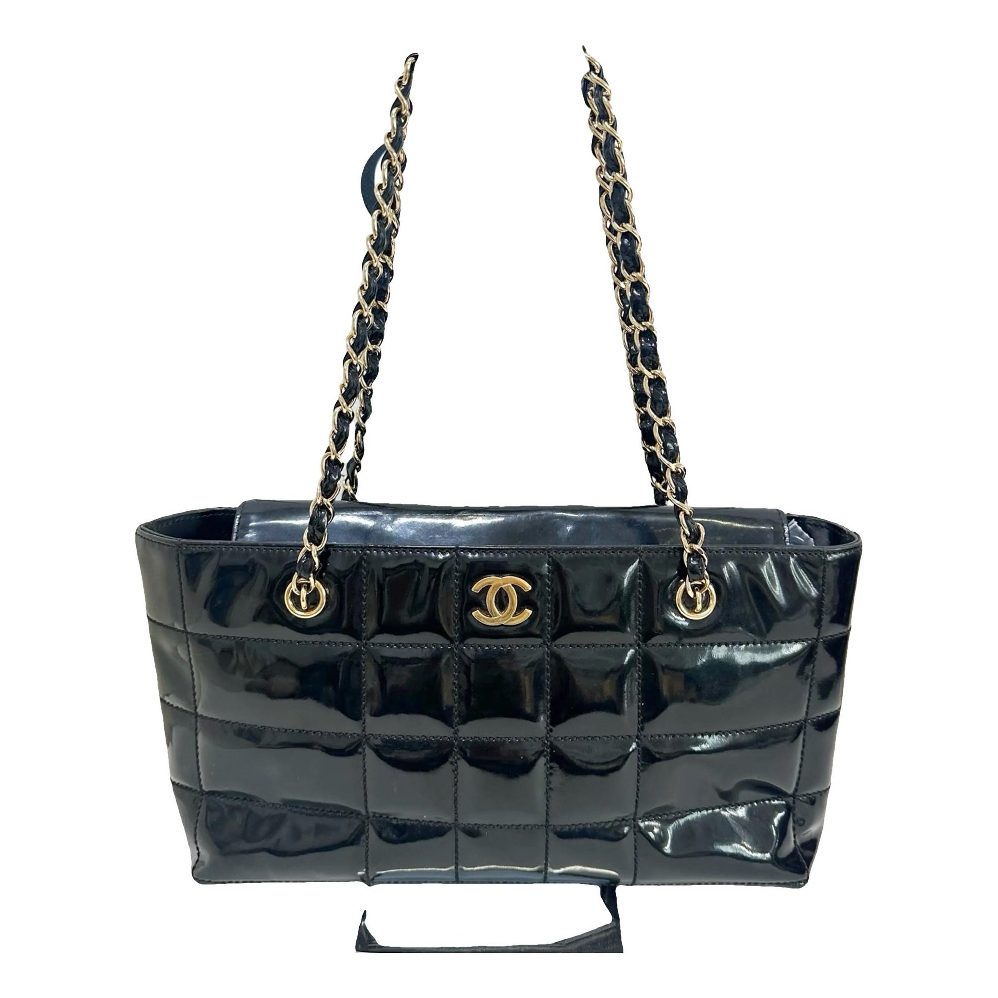 Petite Shopping Tote patent leather handbag