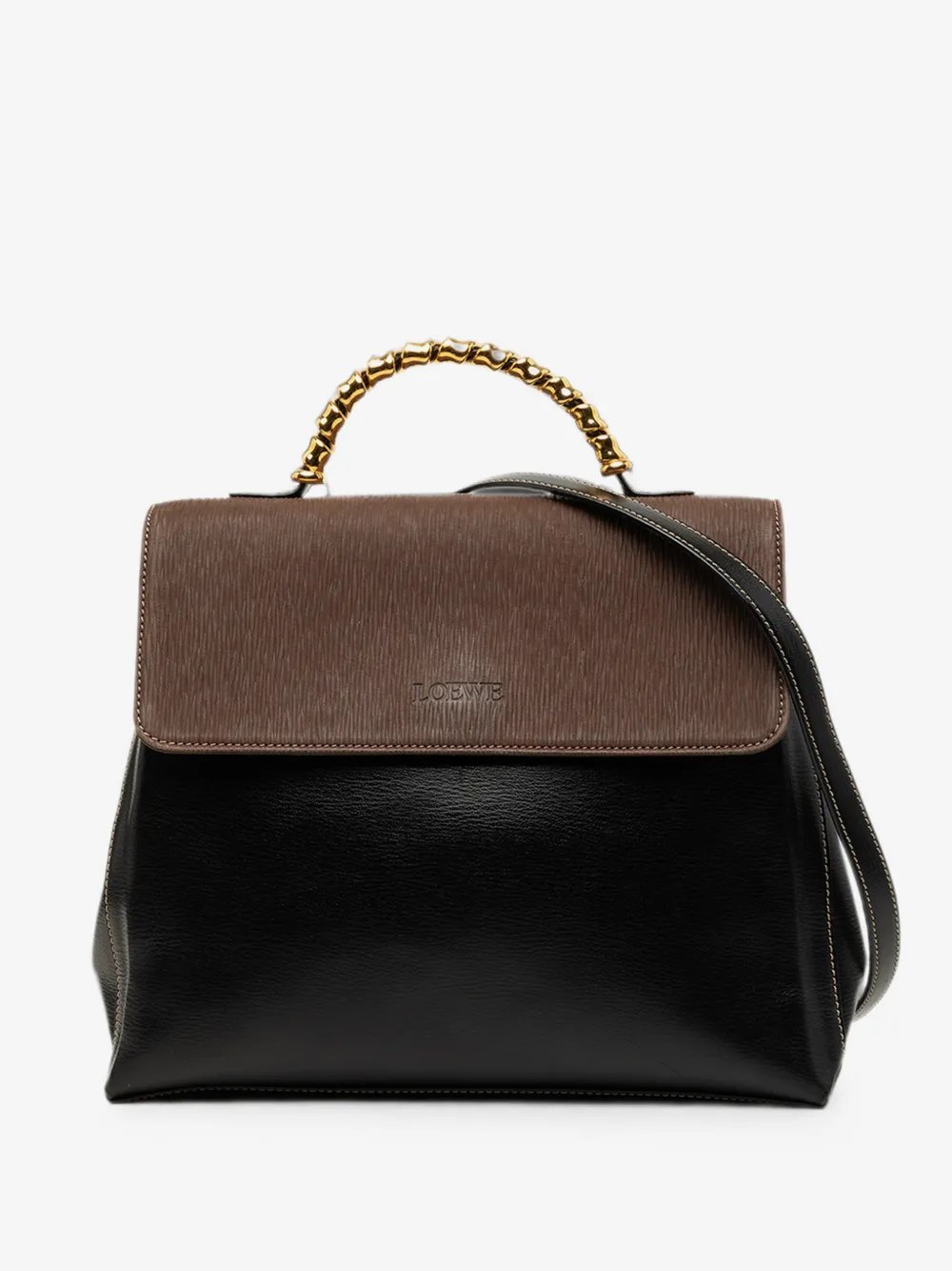 2016 Bicolor Leather Velazquez Twist Top Handle Bag satchel