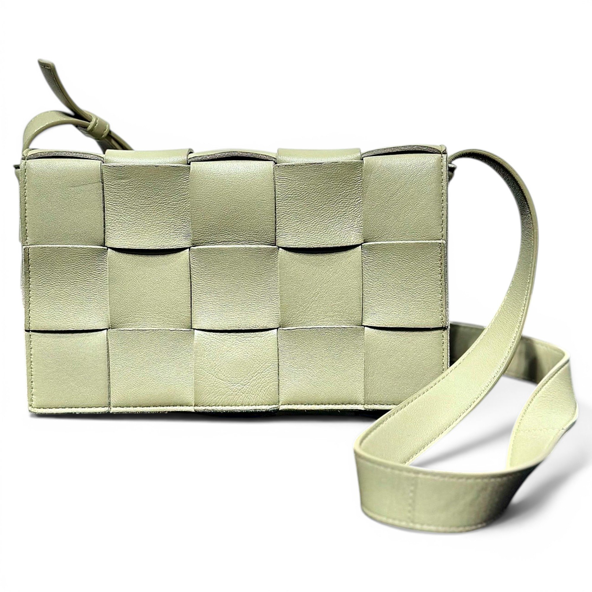 Cassette leather handbag