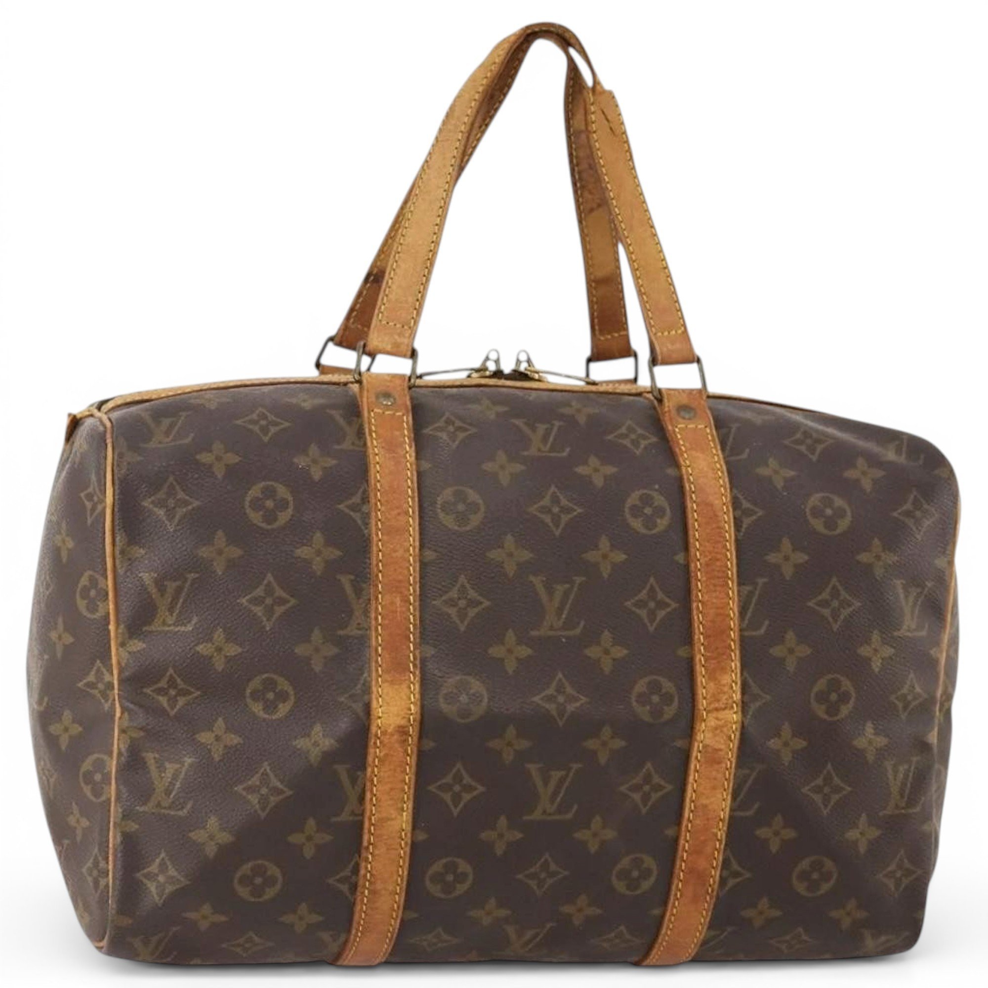 Sac souple leather travel bag