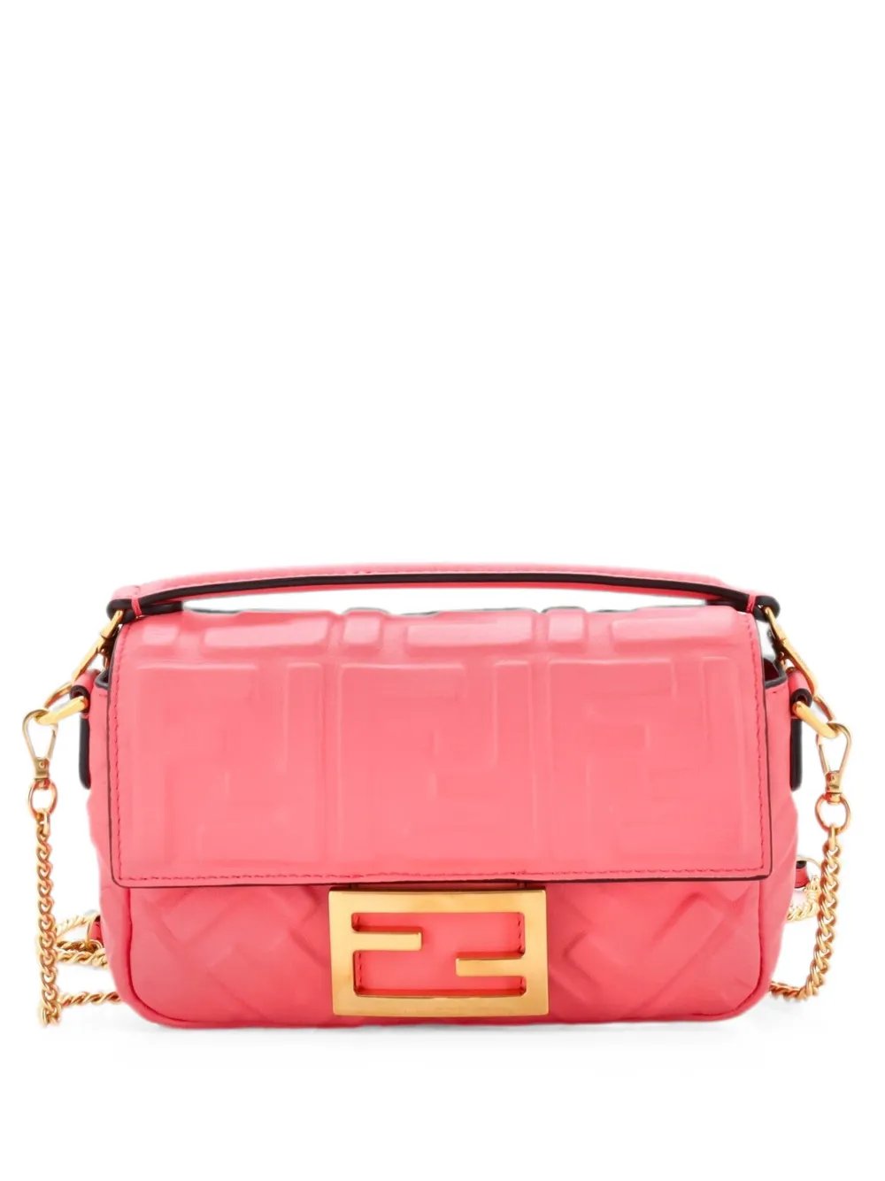Baguette NM Bag Zucca Embossed Leather Mini crossbody bag