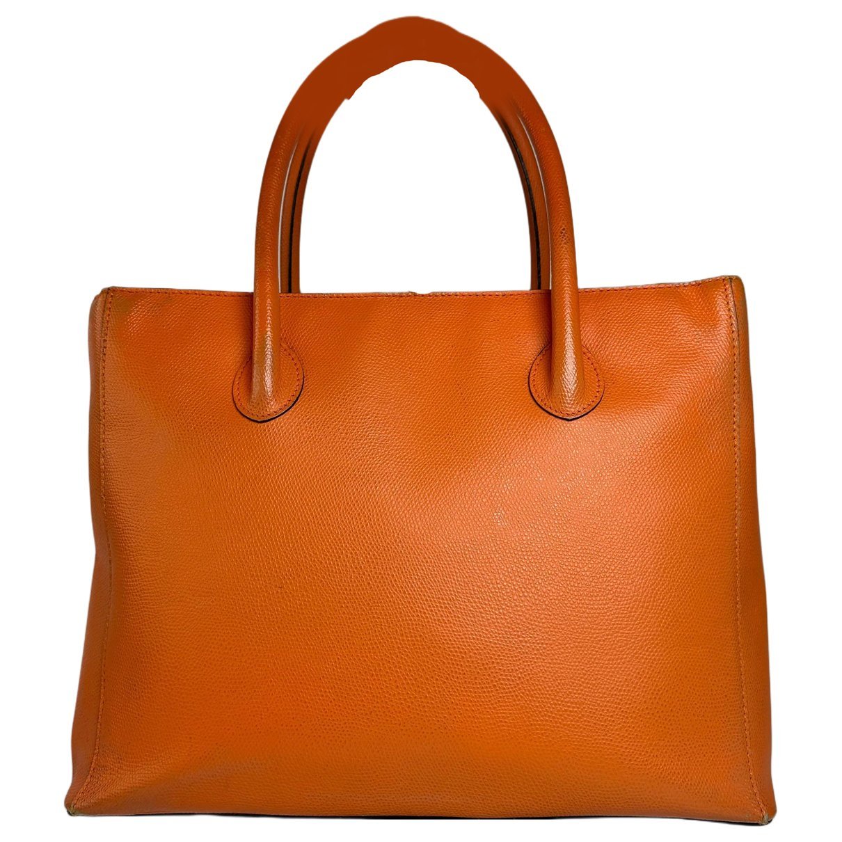 Trapèze leather handbag