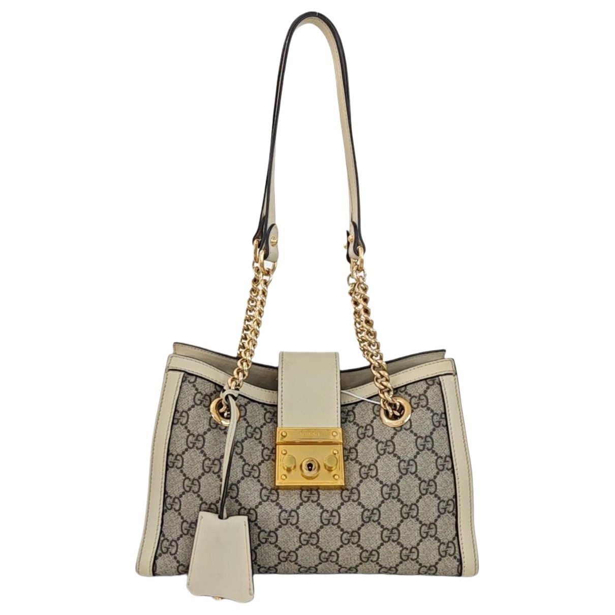Padlock leather handbag