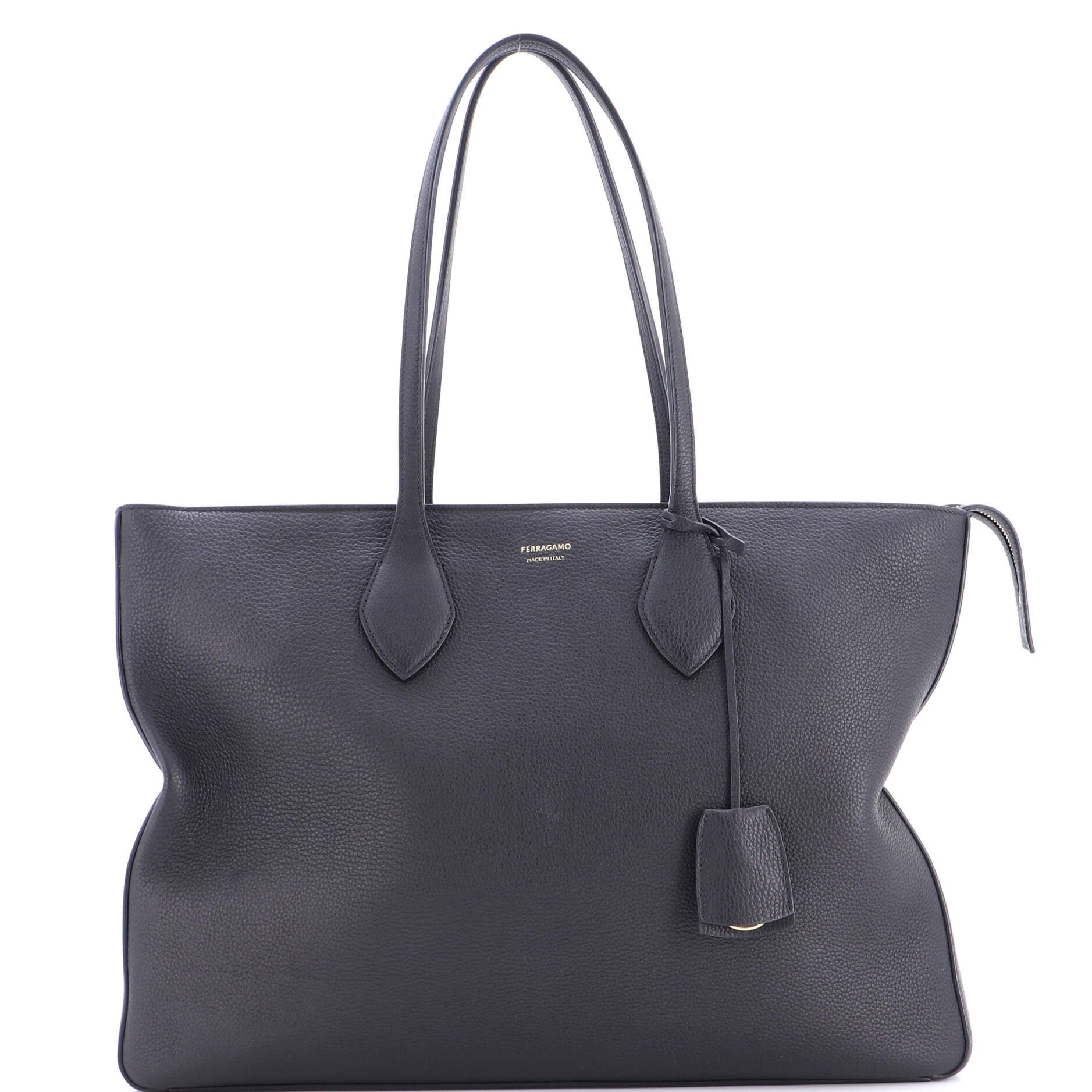 Fold Side Star Tote Leather Large