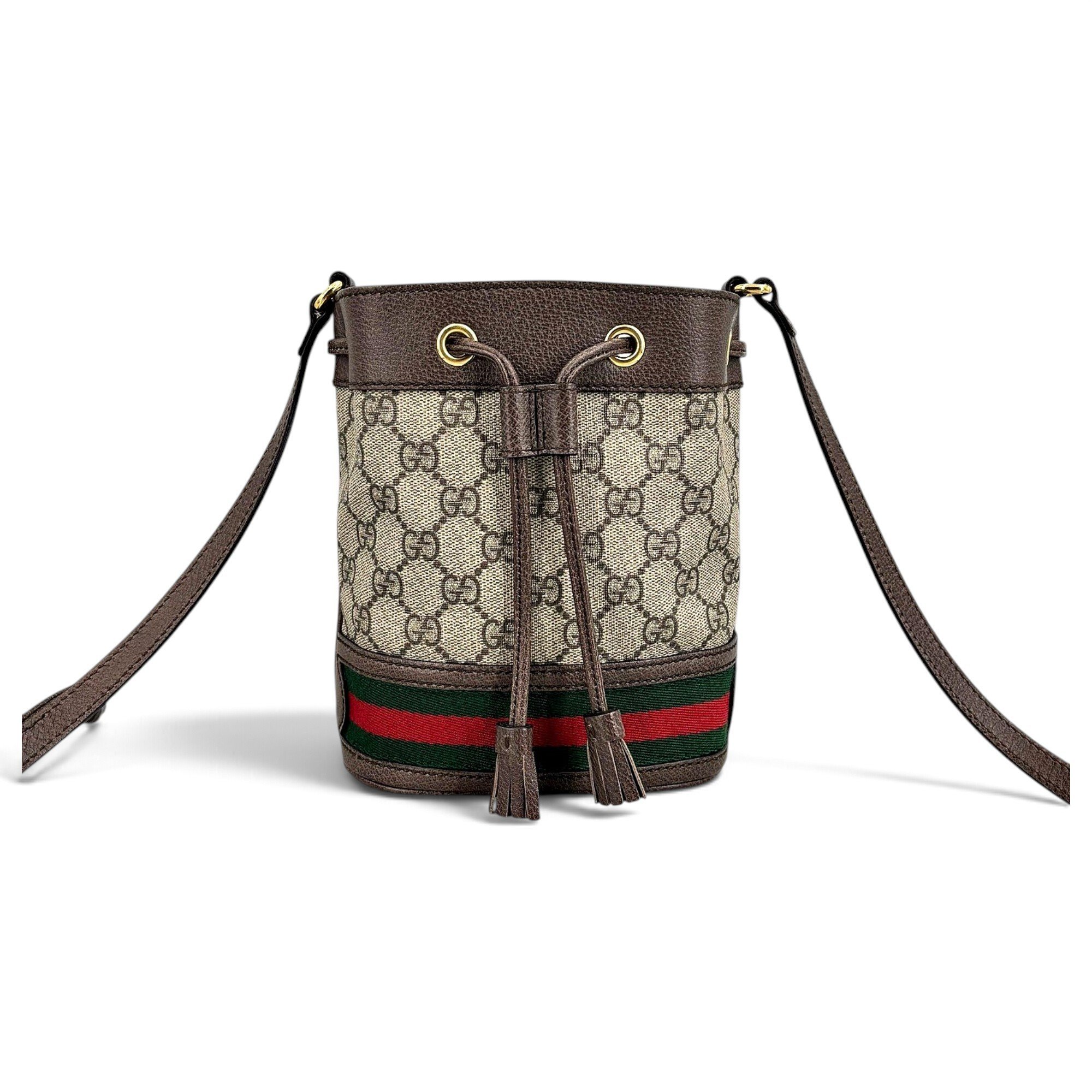 Ophidia Bucket leather handbag