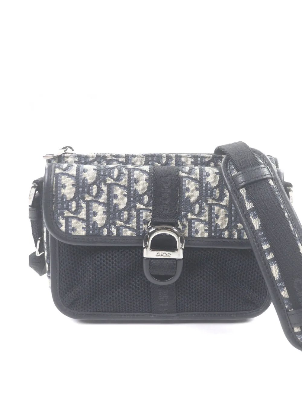 Dior 2022 Mini Oblique Canvas and Mesh Dior 8 Messenger Bag crossbody bag