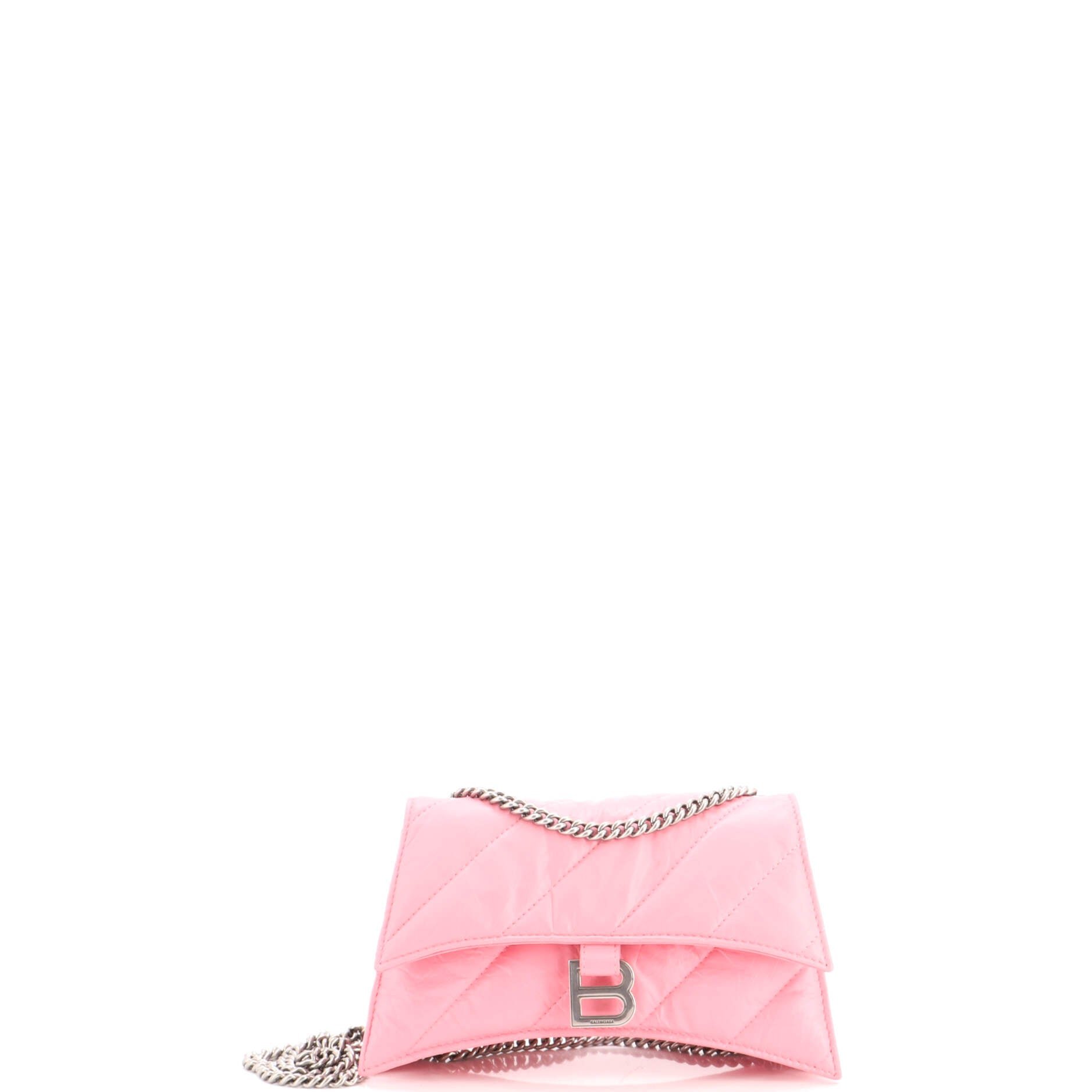 Crush Chain Flap Bag Quilted Crushed Calfskin XS