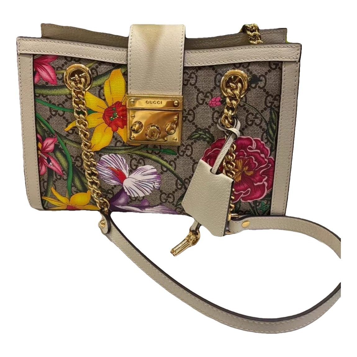 Padlock leather handbag