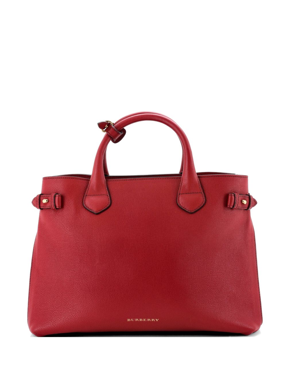 Banner Tote Leather and House Check Canvas Medium satchel
