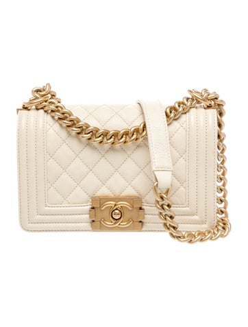Caviar Quilted Small Flap Boy Bag