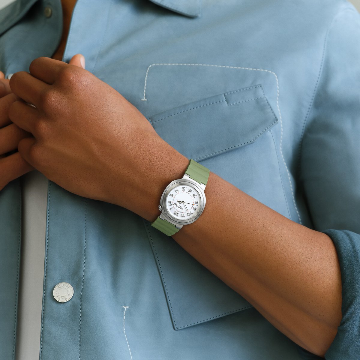 Sans Coloris Hermès Cut Watch, Large Model, 36 mm