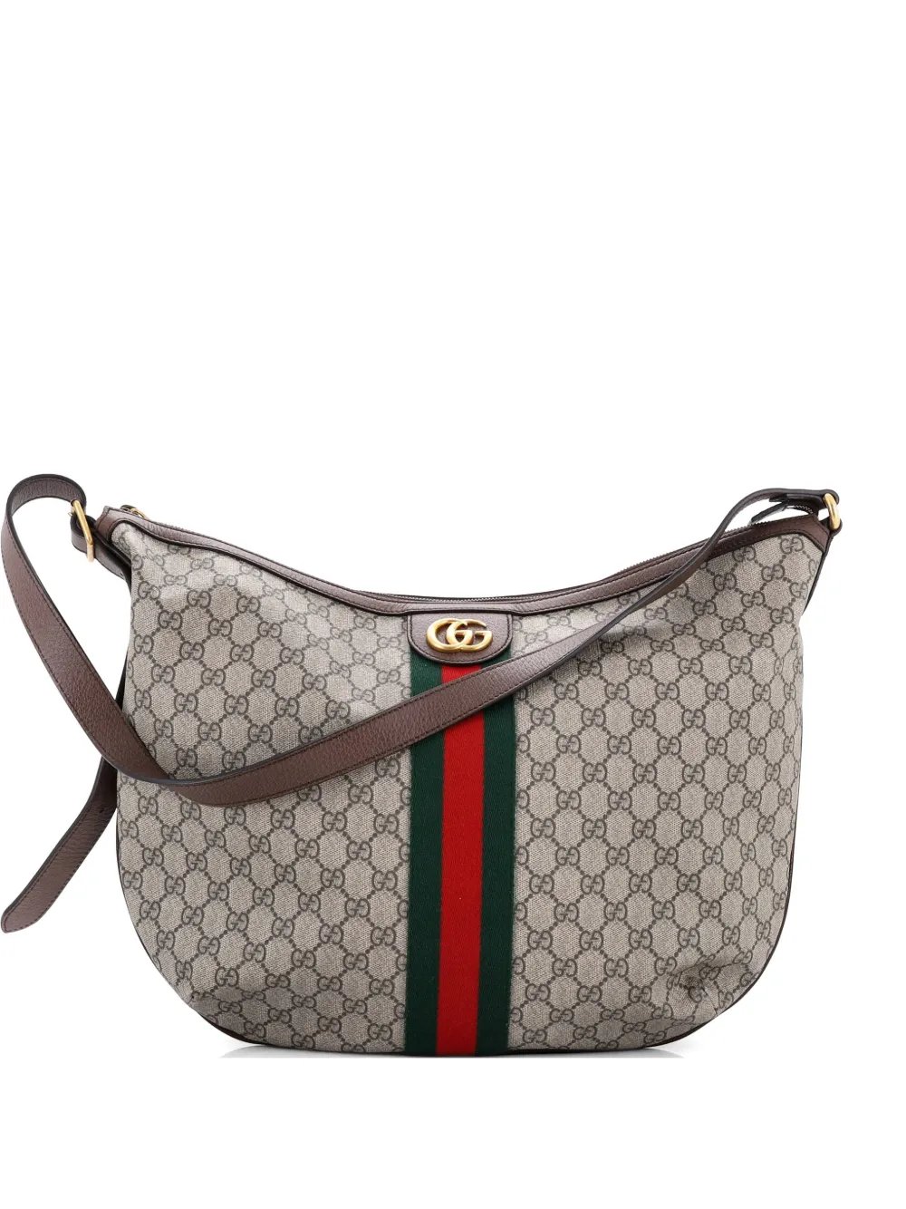 Ophidia Half Moon GG Coated Canvas Large hobo bag