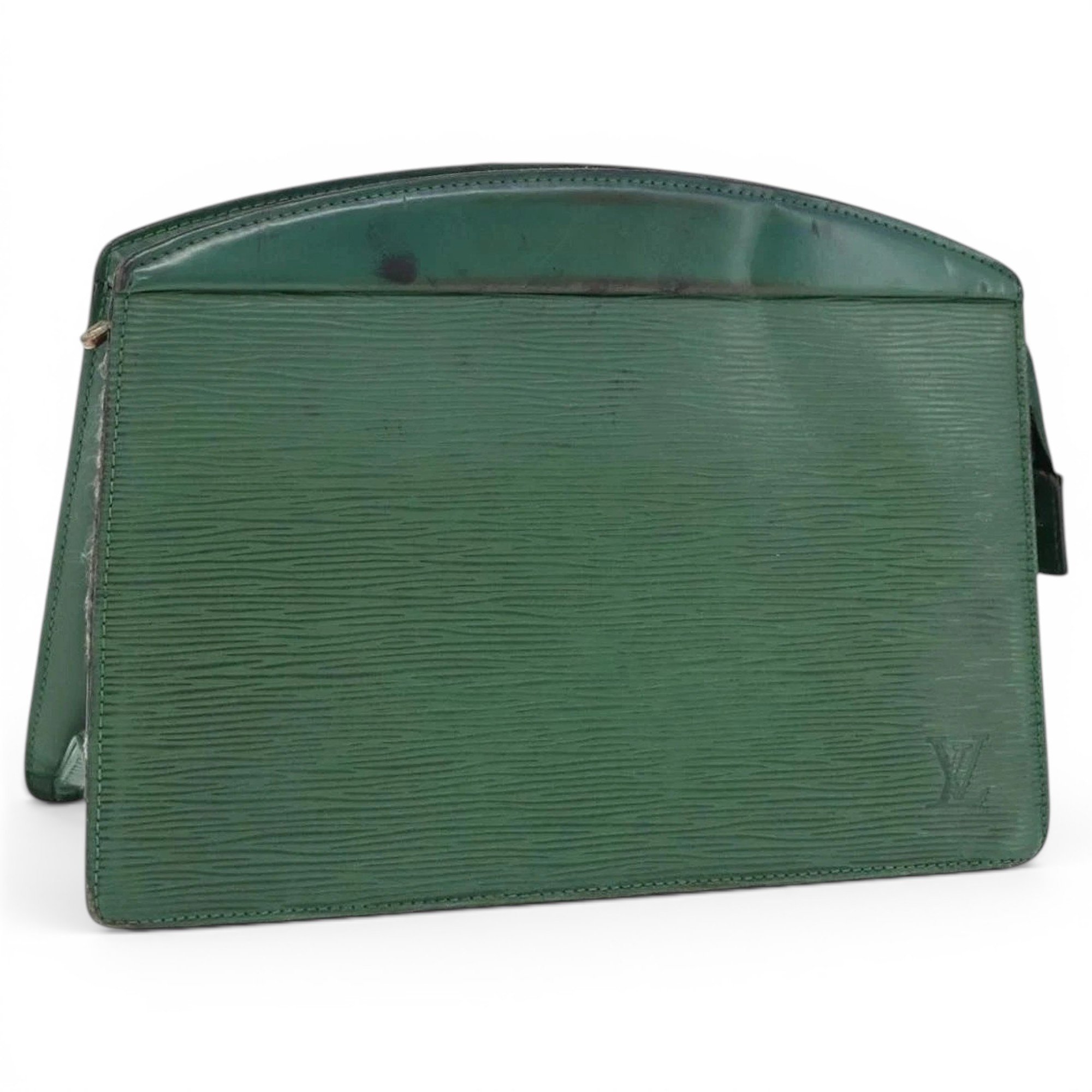 Leather clutch bag