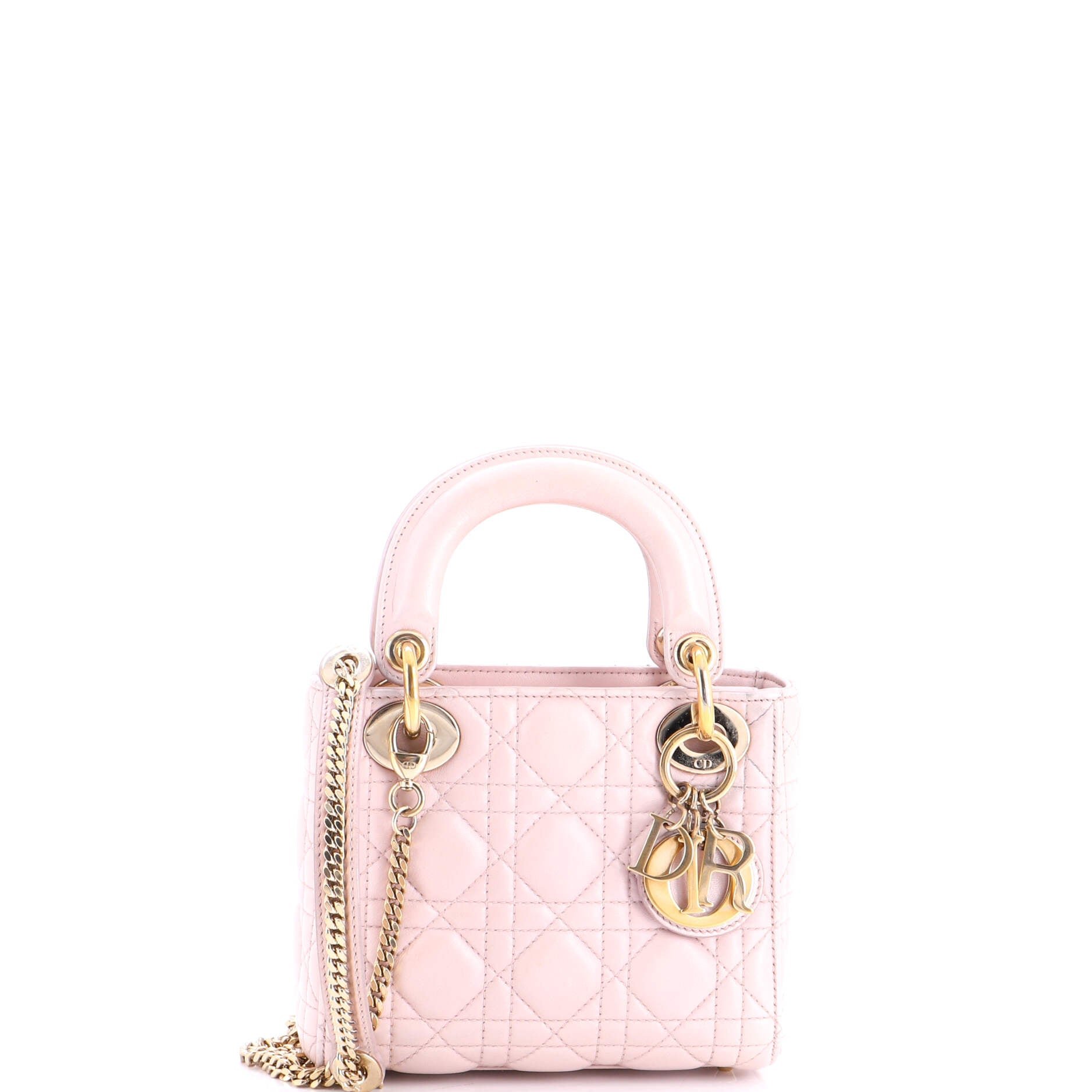 Lady Dior Chain Bag Cannage Quilt Lambskin Mini