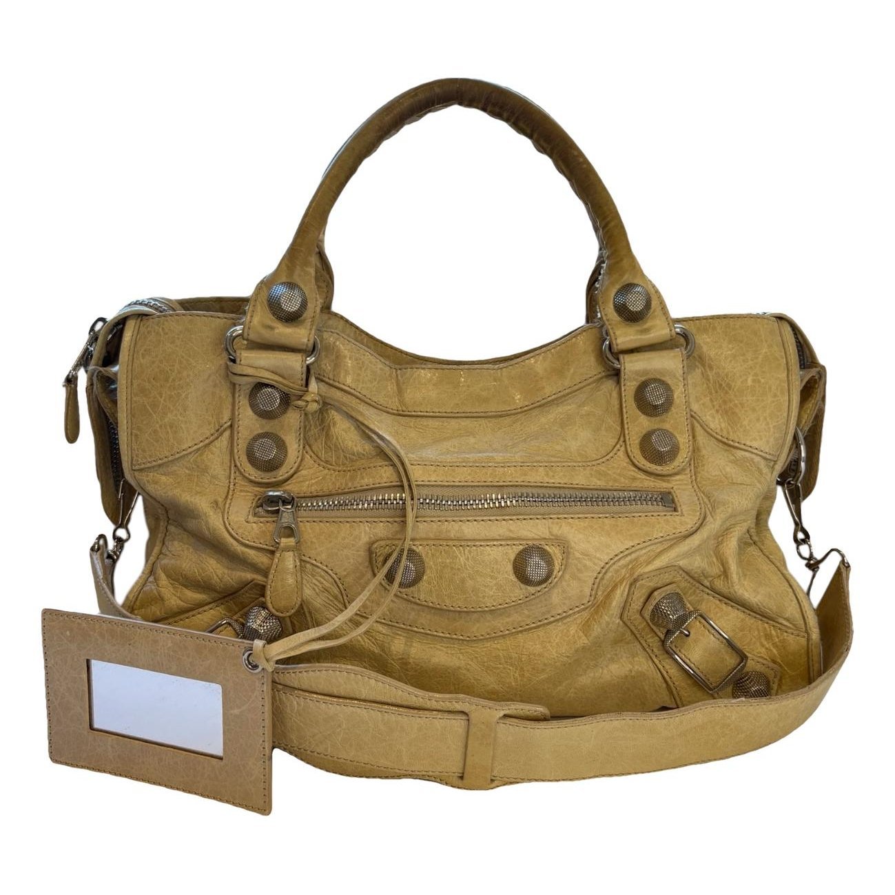 City leather handbag