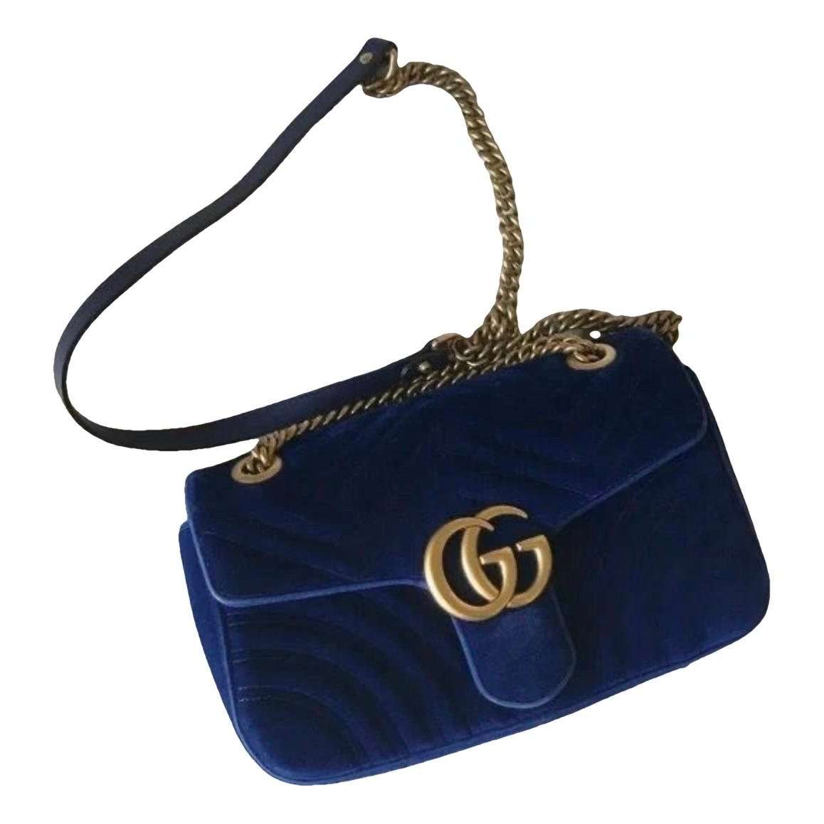 GG Marmont Chain Flap velvet handbag