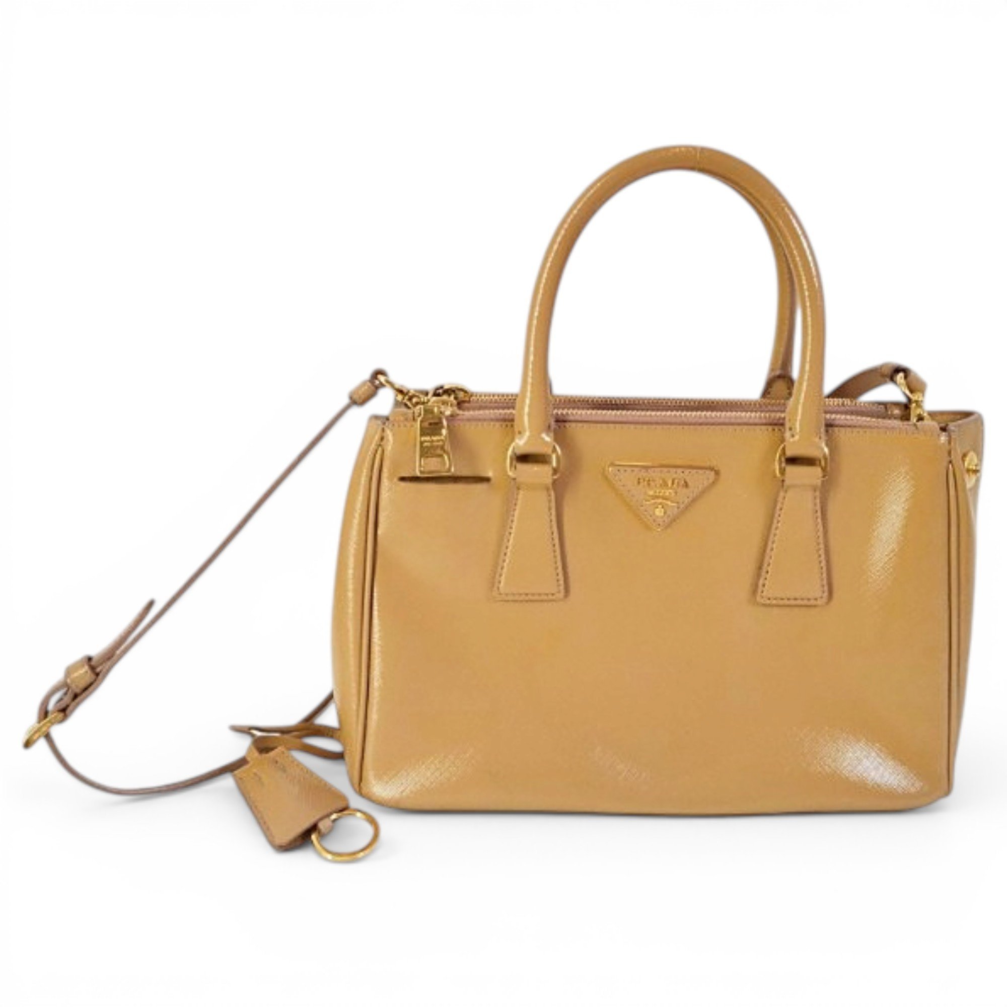 Galleria patent leather handbag