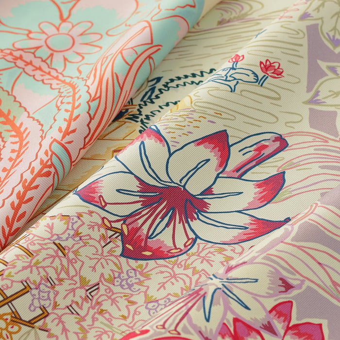 Mille Feuilles De Soie Double Face Scarf 90