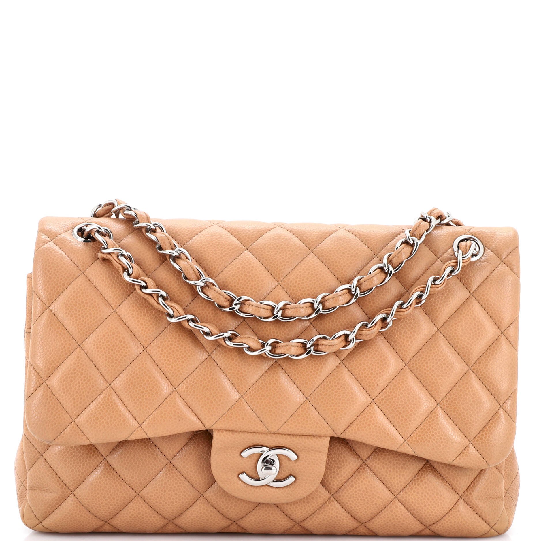 Vintage Classic Double Flap Bag Quilted Caviar Jumbo