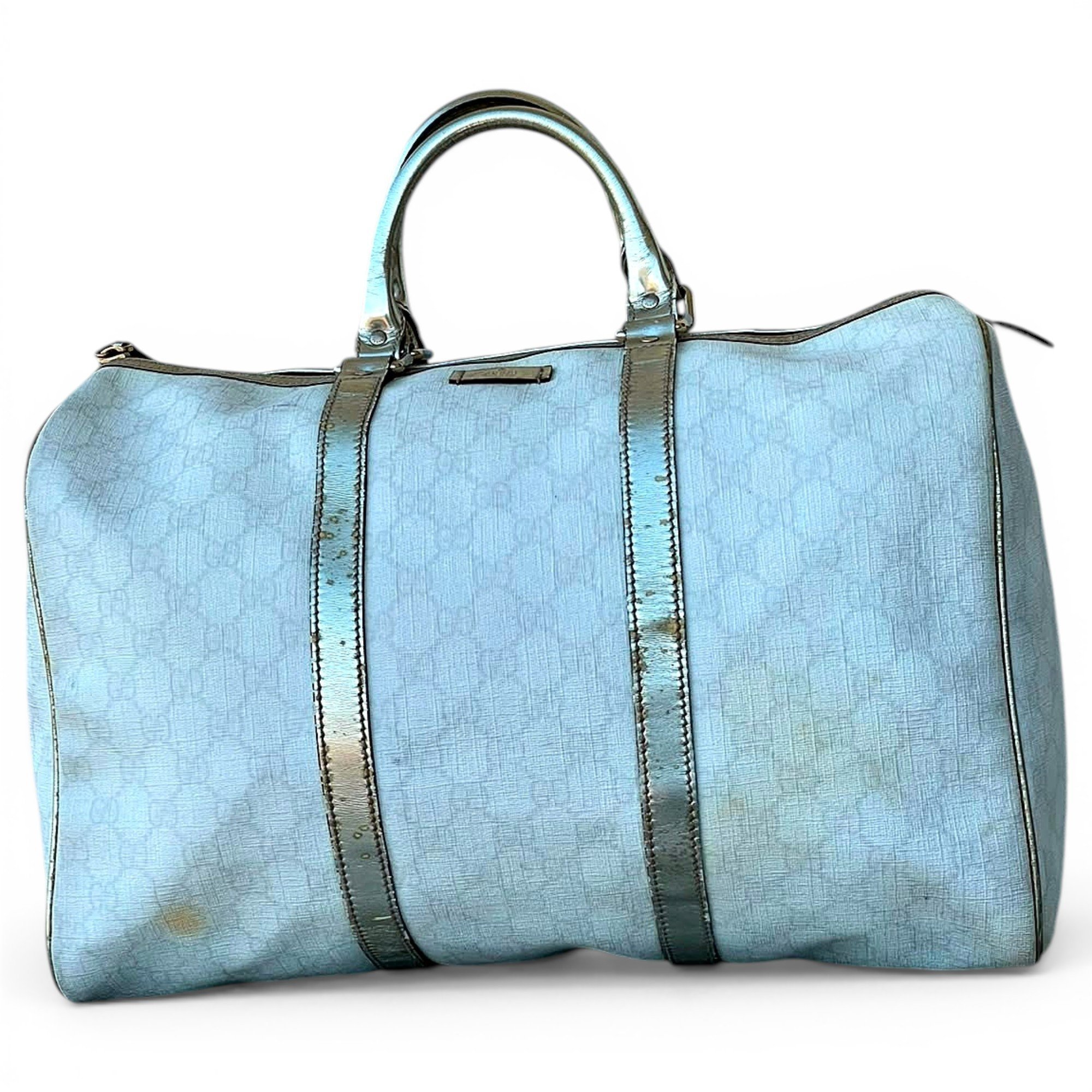 Boston leather bowling bag