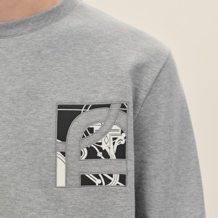 Gris "Ex-libris" Crewneck Sweater
