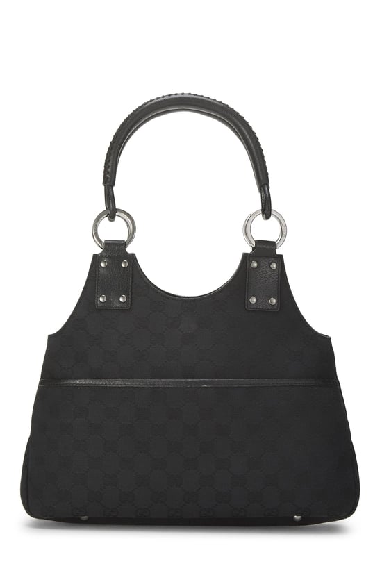 Black GG Canvas Shoulder Bag