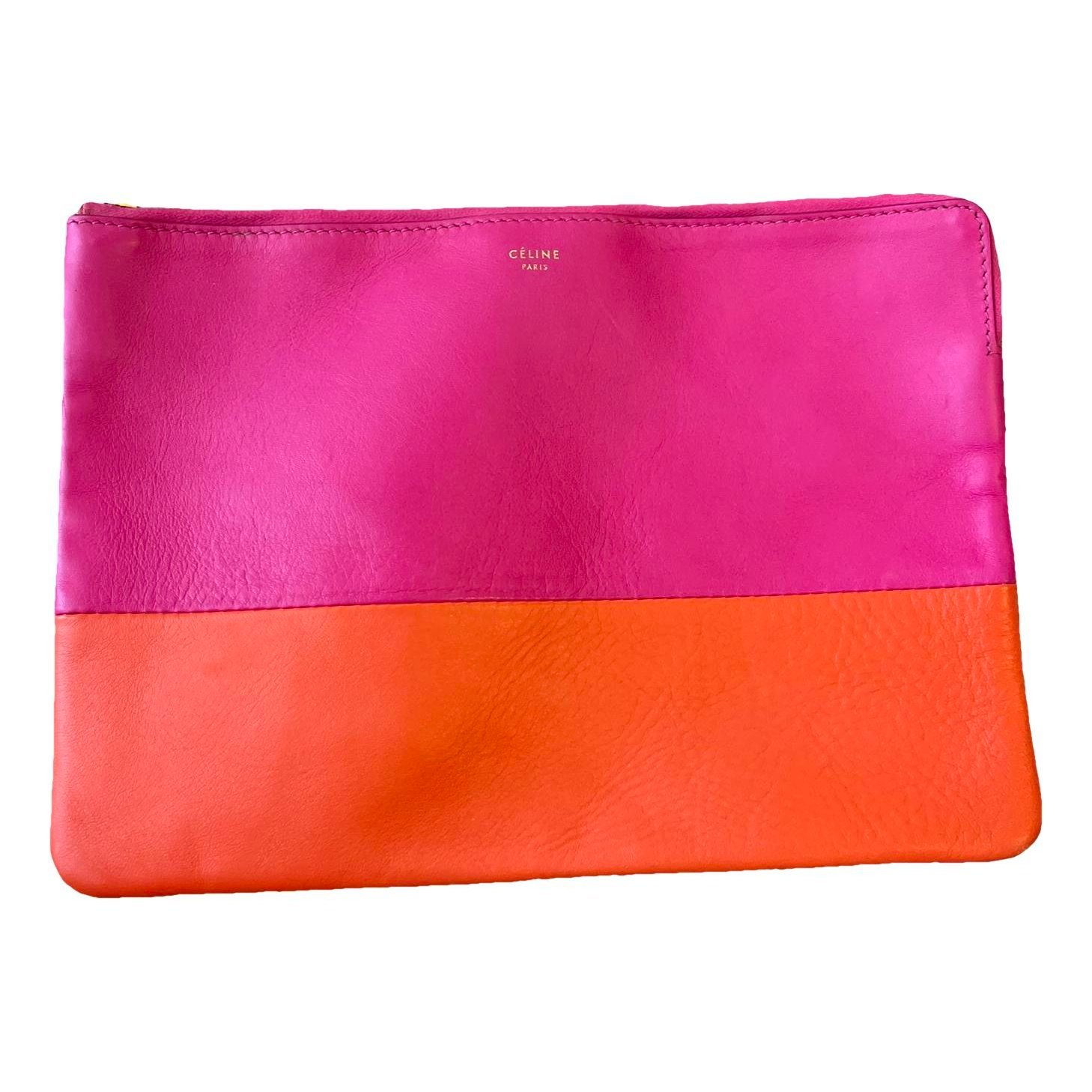 Leather clutch bag