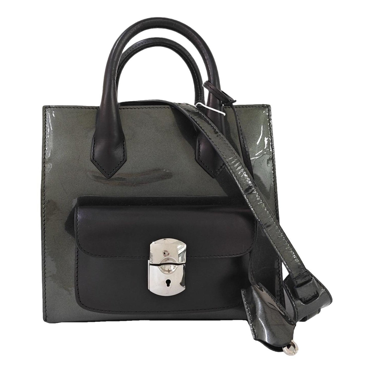 Patent leather handbag