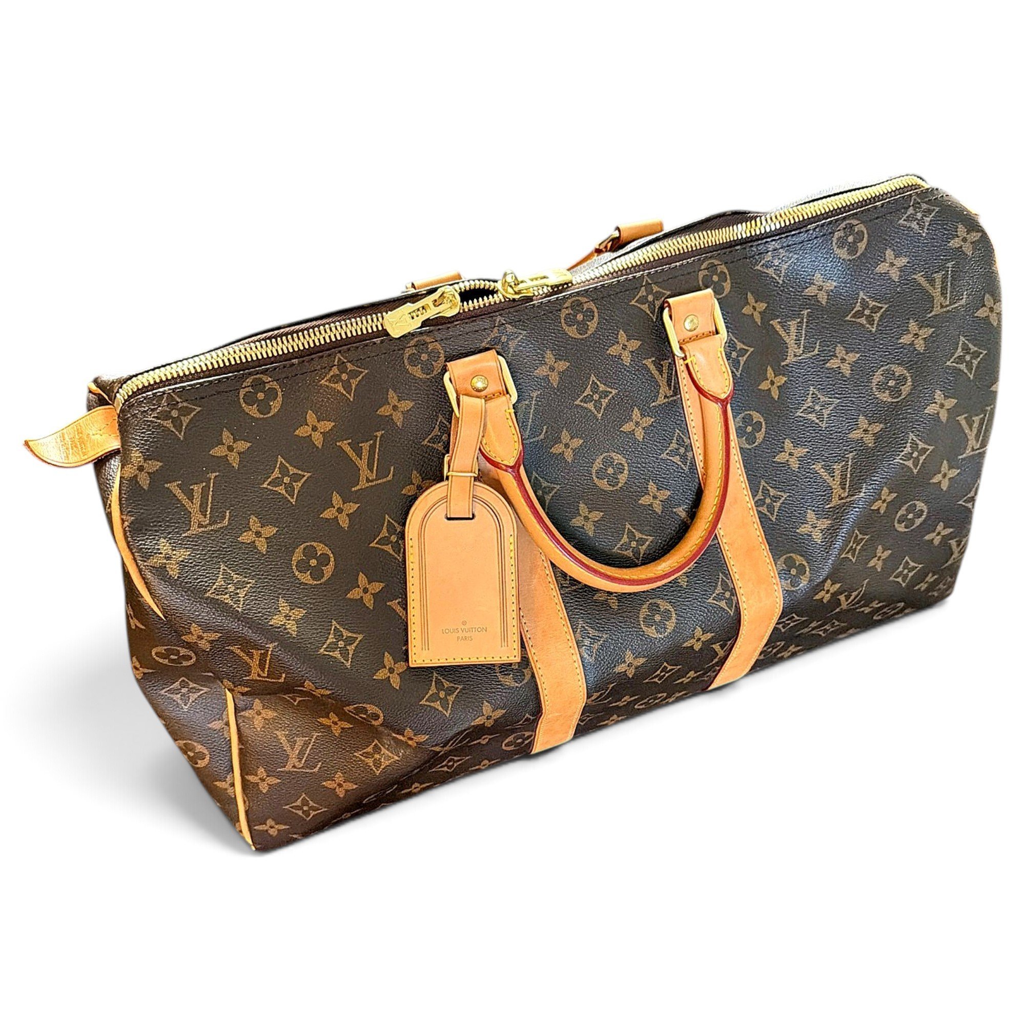 Keepall leather travel bag