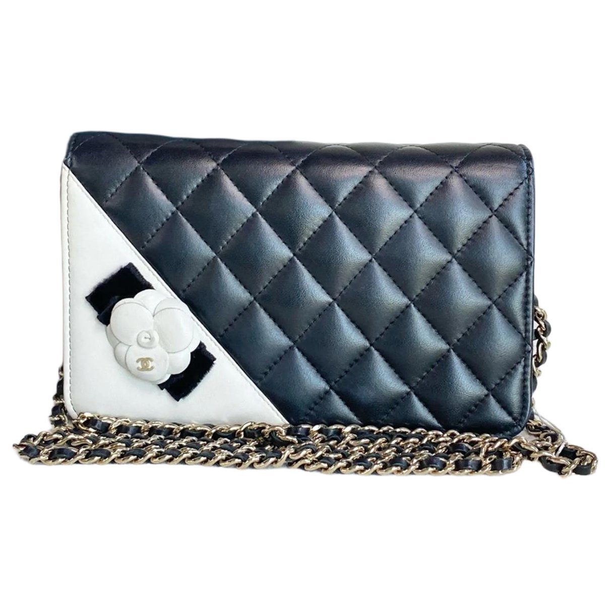 Wallet On Chain leather handbag