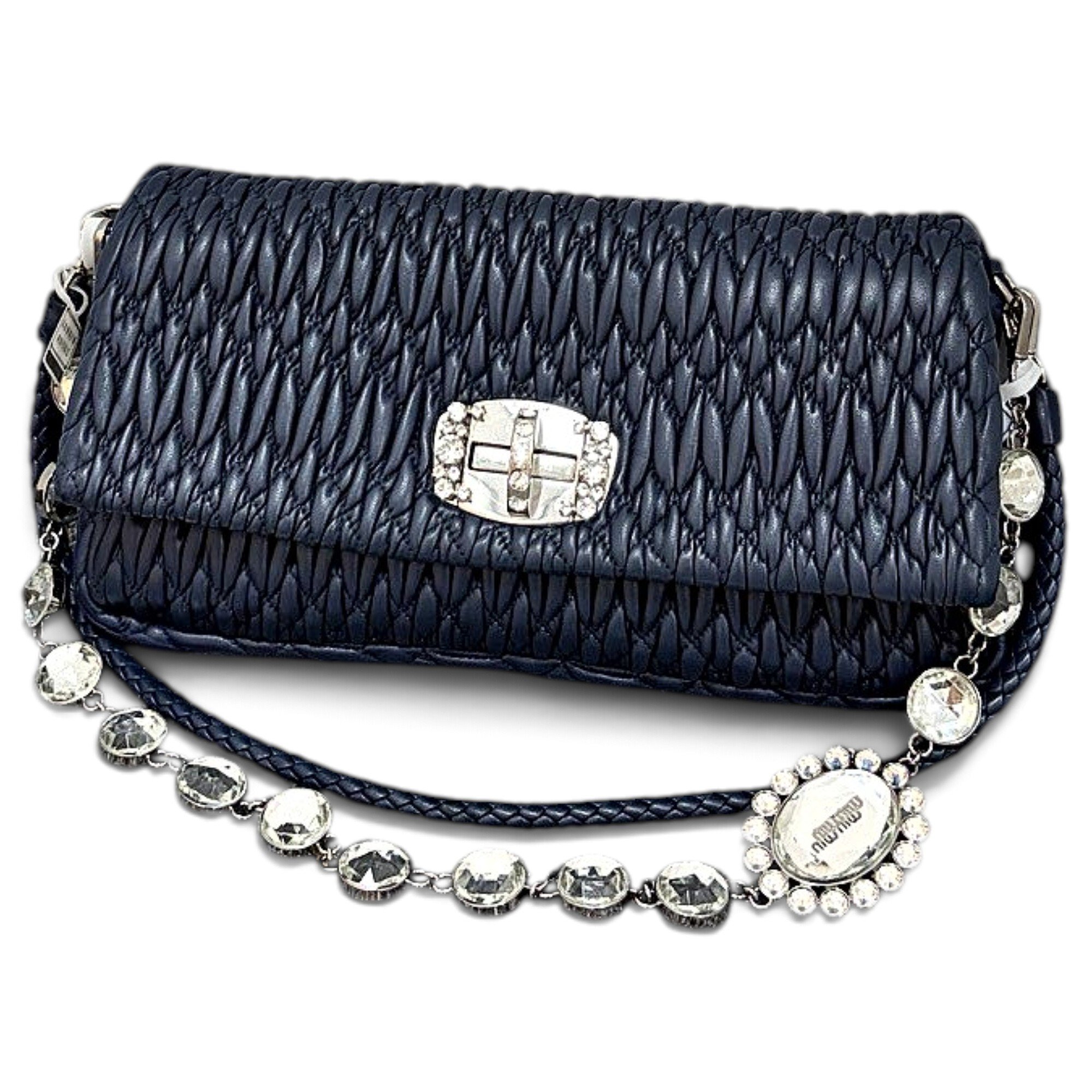 Matelassé leather handbag