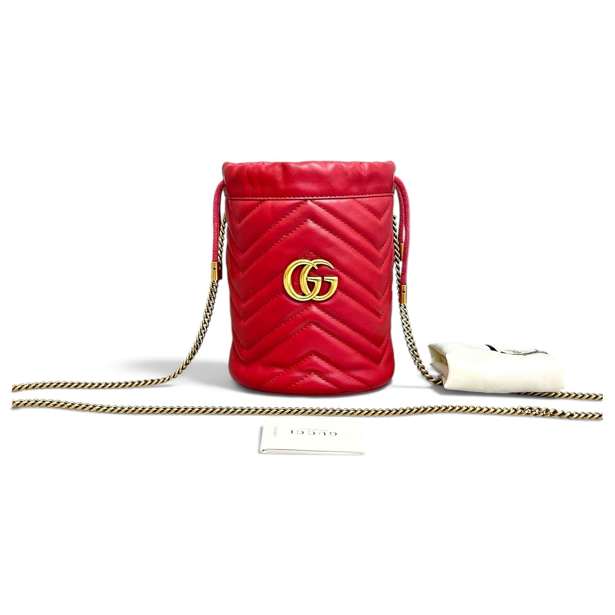 GG Marmont Chain Bucket leather bag