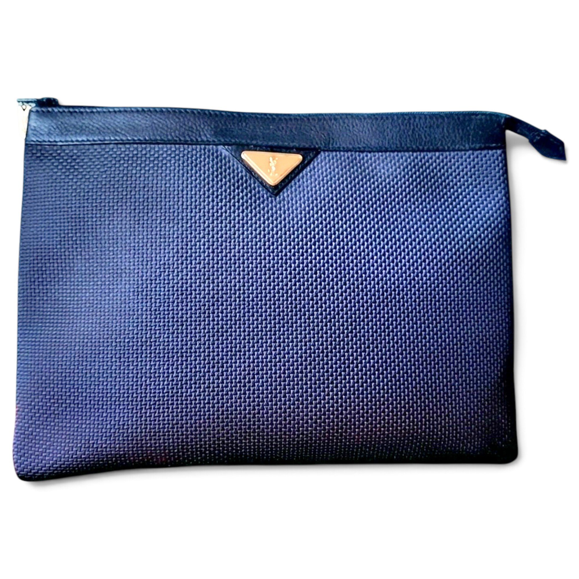Leather clutch bag