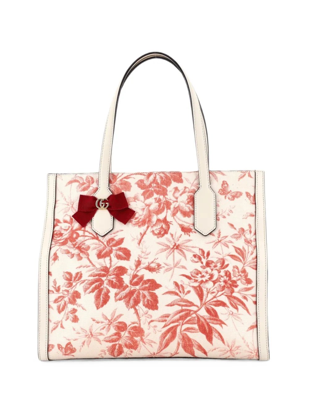 GG Ribbon Coated Printed Canvas Medium tote bag