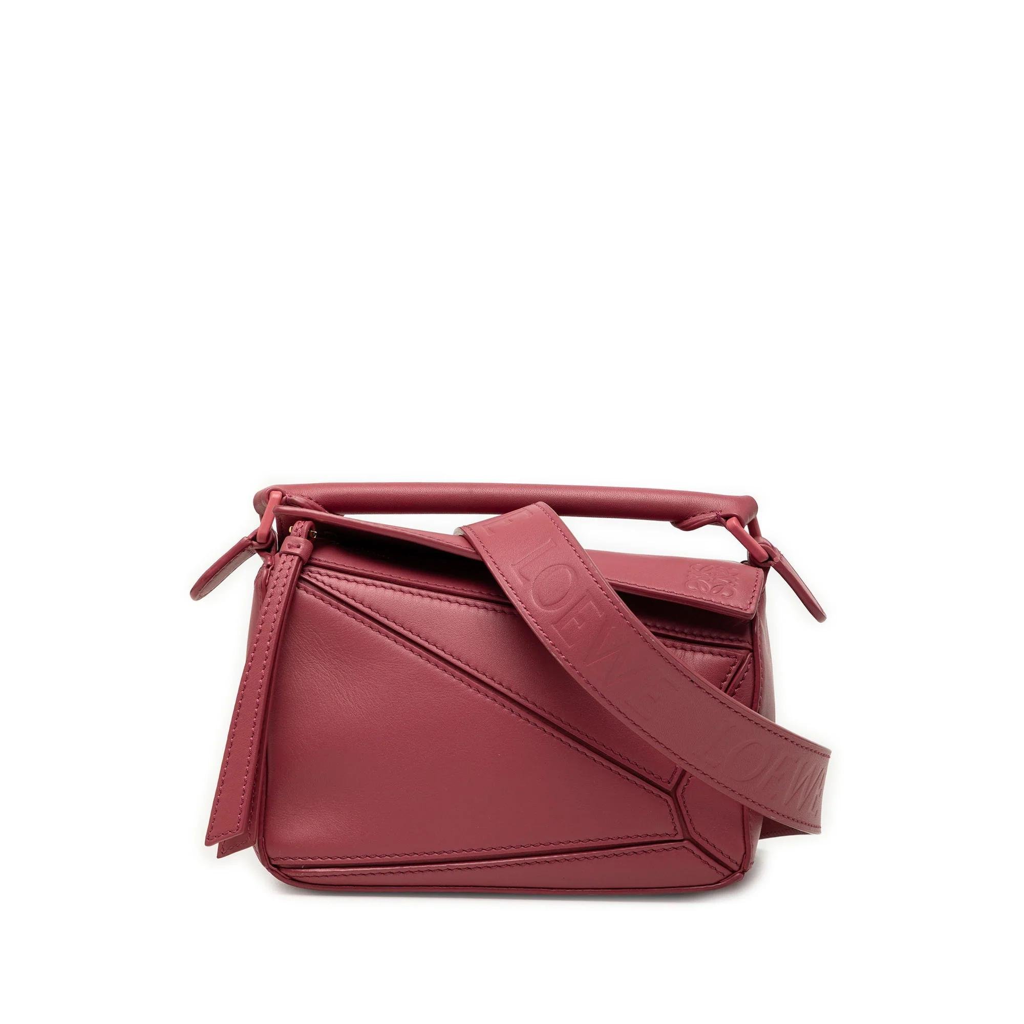 Puzzle pony-style calfskin satchel