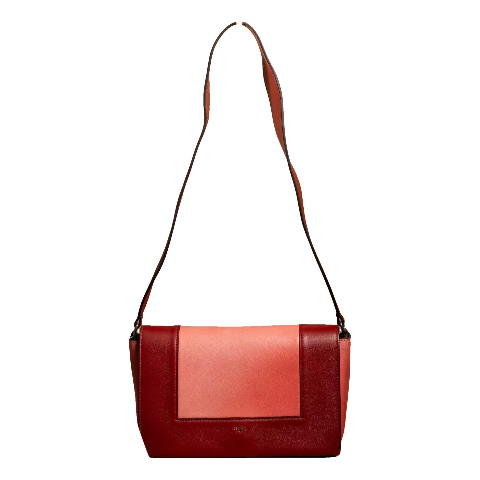 Frame leather handbag