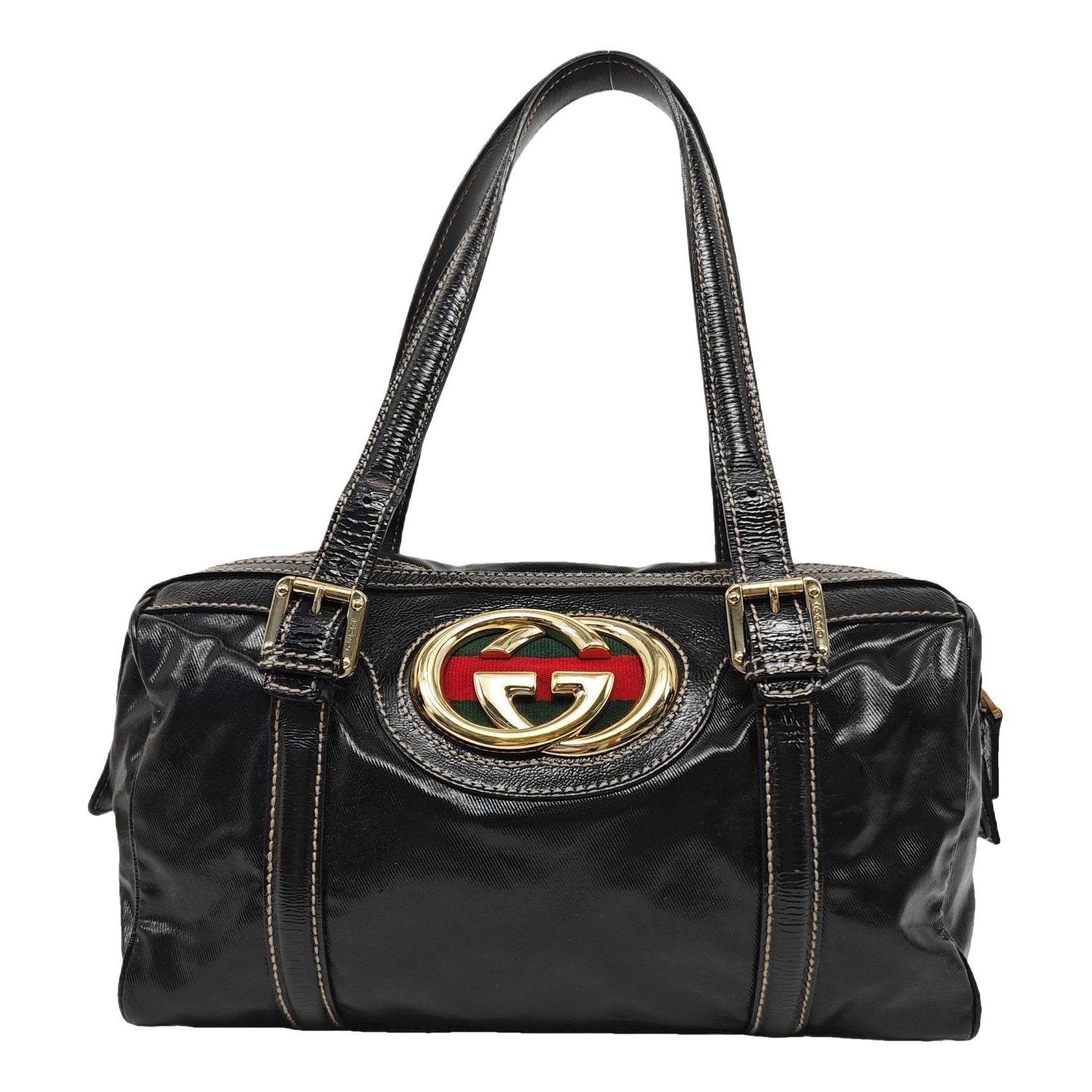 Dialux Britt patent leather handbag