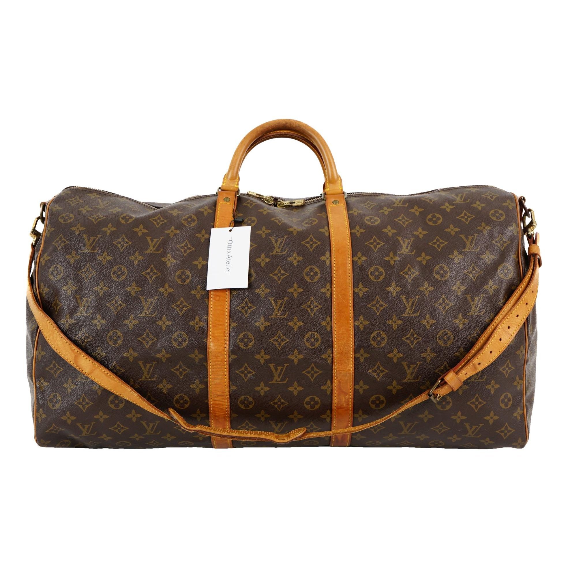Keepall leather travel bag