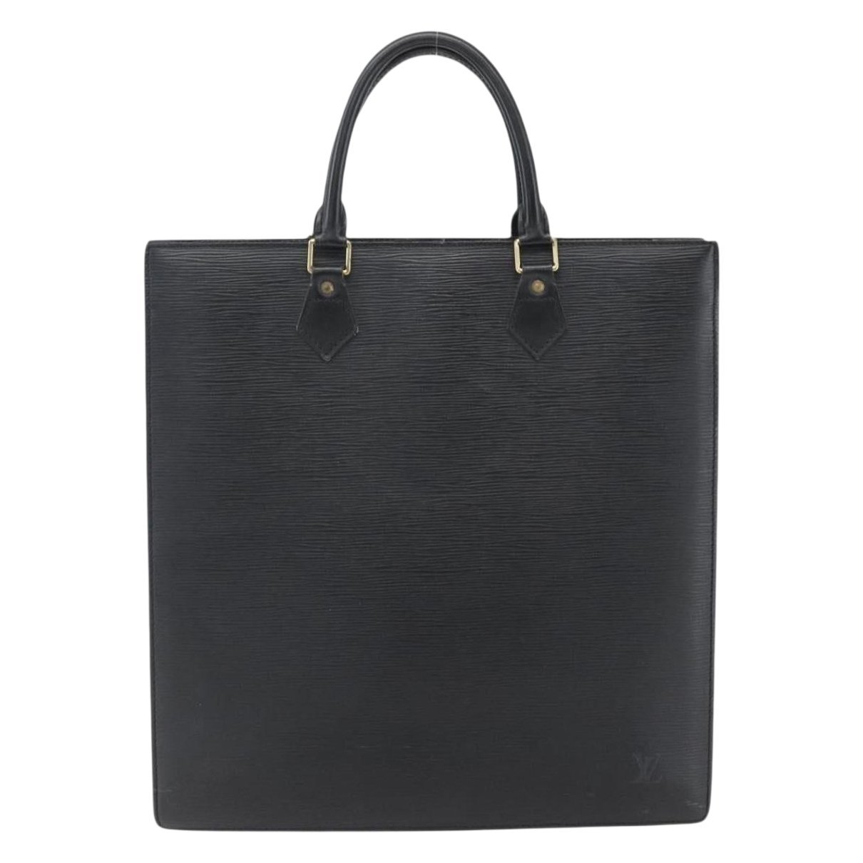 Plat leather handbag