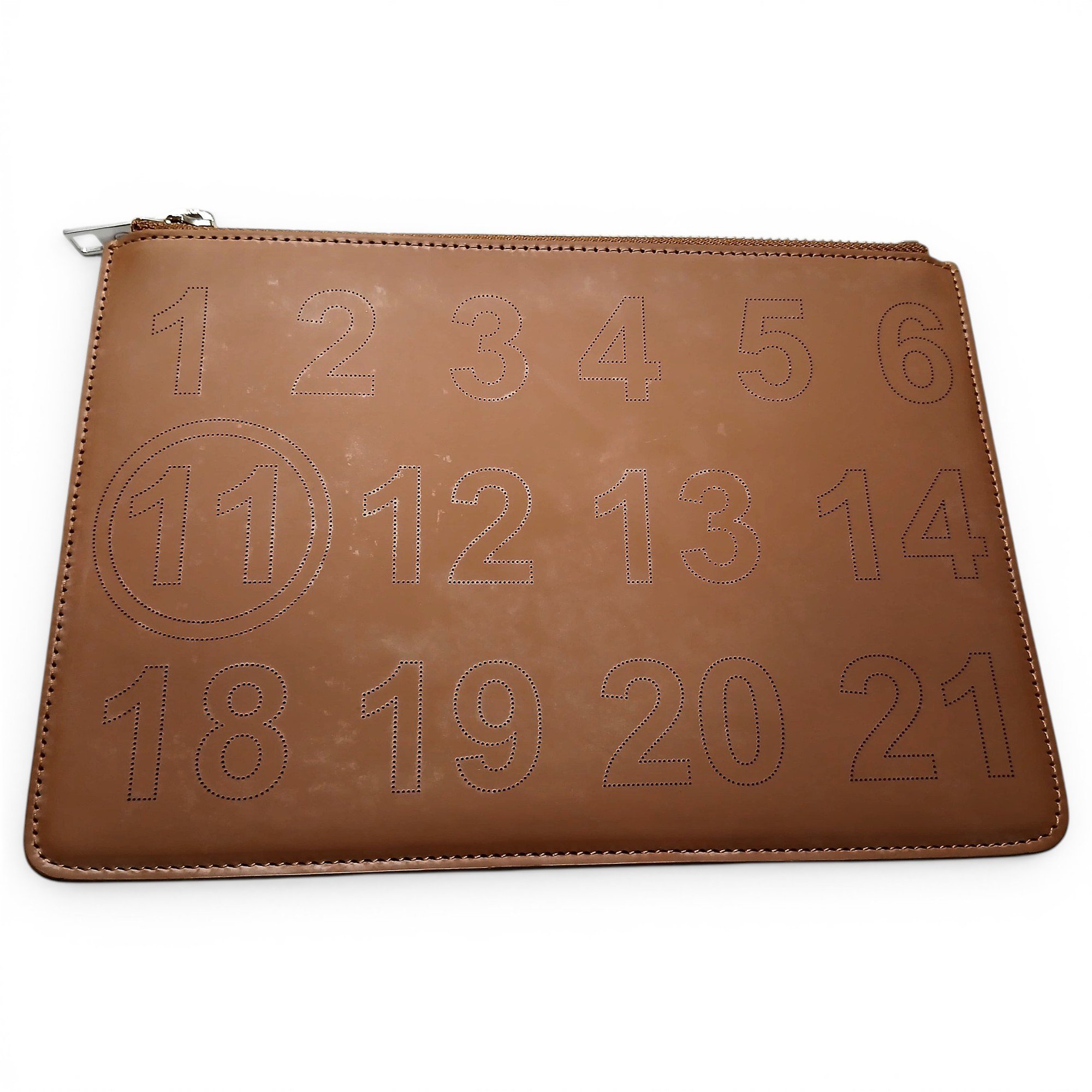 Leather clutch bag