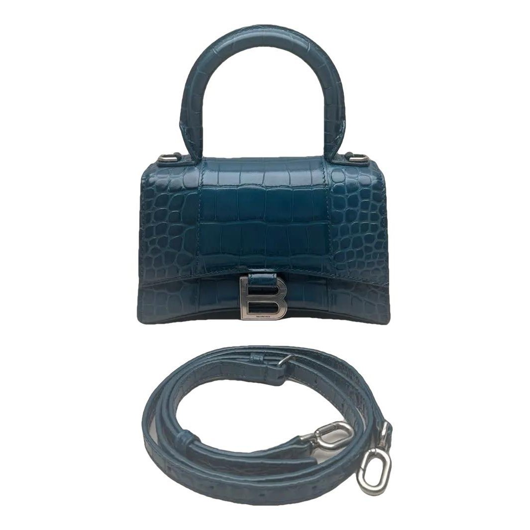 Hourglass leather crossbody bag